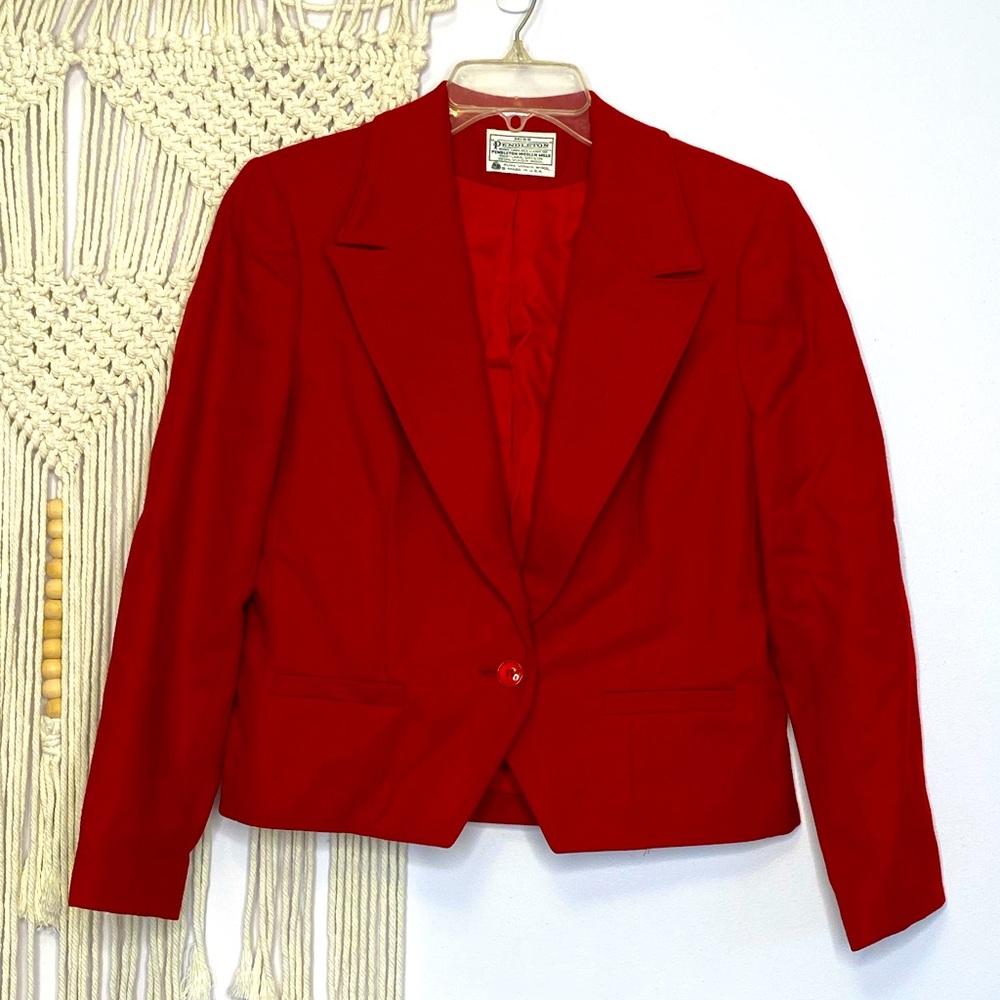 Pendleton cropped wool blazer